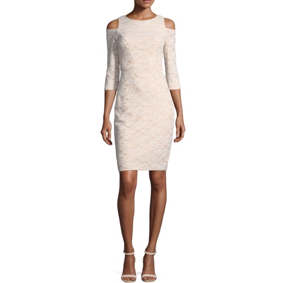 Eliza J Dresses & Skirts - Eliza J Cold Shoulder Lace Sheath Dress NWT